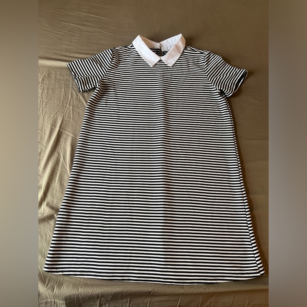 ZARA. Dress. Black and white stripes.